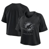 Miami Dolphins Women's Oversized Raglan V-Neck Blackout Fashion Jersey online