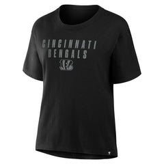 Cincinnati Bengals Women's Blackout Kneel Down Legacy T-Shirt - Black discount