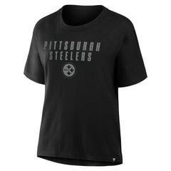 Pittsburgh Steelers Women's Blackout Kneel Down Legacy T-Shirt - Black outlet