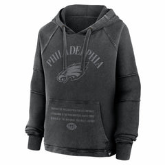Philadelphia Eagles Women's Oversized Raglan Gridiron Hoodie - Black on sale
