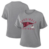 Arizona Cardinals Women's Pennant Wave Tribute Tri-Blend Boxy T-Shirt - Heather Gray cheap