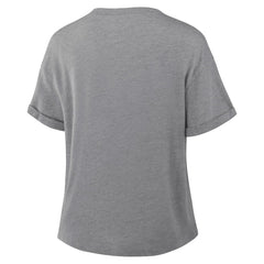 Detroit Lions Women's Pennant Wave Tribute Tri-Blend Boxy T-Shirt - Heather Gray discount