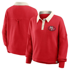 San Francisco 49ers Women's Oversized Hometown Premium Thermal Long Sleeve Shirt - Scarlet on sale