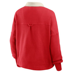 San Francisco 49ers Women's Oversized Hometown Premium Thermal Long Sleeve Shirt - Scarlet on sale