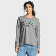 New York Jets Women's Hometown Legacy Long Sleeve T-Shirt - Heather Gray sale