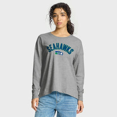 Seattle Seahawks Women's Hometown Legacy Long Sleeve T-Shirt - Heather Gray discount