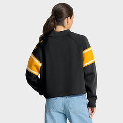 Pittsburgh Steelers Oversized Hometown Toss Sweep Mock Neck Pullover - Black cheap