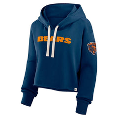 Chicago Bears Women's Oversized Hometown Heritage Cropped Hoodie - Navy outlet