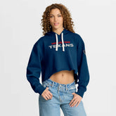 Houston Texans Women's Oversized Hometown Heritage Cropped Hoodie - Navy outlet