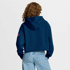 Houston Texans Women's Oversized Hometown Heritage Cropped Hoodie - Navy outlet
