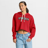 San Francisco 49ers Women's Oversized Hometown Heritage Cropped Hoodie - Scarlet online
