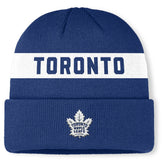 Toronto Maple Leafs Fanatics Authentic Pro Rink Cuffed Knit Hat - Blue Hats