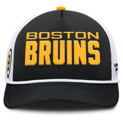 Boston Bruins Fanatics Authentic Pro Rink A-Frame Adjustable Hat - Black/White Hats