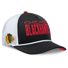 Chicago Blackhawks Fanatics Authentic Pro Rink A-Frame Adjustable Hat - Black/White Hats