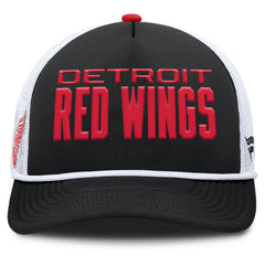 Detroit Red Wings Fanatics Authentic Pro Rink A-Frame Adjustable Hat - Black/White Hats