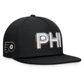 Philadelphia Flyers Fanatics Authentic Pro Rink Team Code Snapback Hat - Black Hats