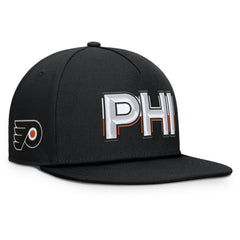 Philadelphia Flyers Fanatics Authentic Pro Rink Team Code Snapback Hat - Black Hats