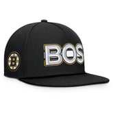 Boston Bruins Fanatics Authentic Pro Rink Team Code Snapback Hat - Black Hats