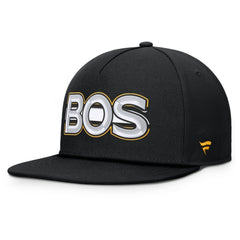 Boston Bruins Fanatics Authentic Pro Rink Team Code Snapback Hat - Black Hats