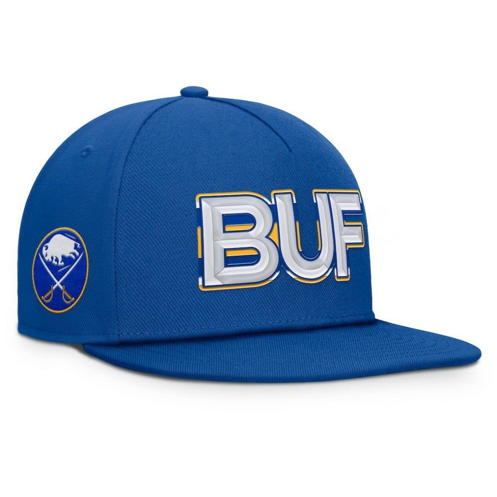 Buffalo Sabres Fanatics Authentic Pro Rink Team Code Snapback Hat - Royal Hats