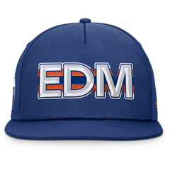 Edmonton Oilers Fanatics Authentic Pro Rink Team Code Snapback Hat - Royal Hats