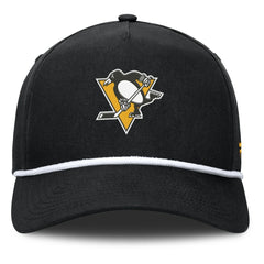 Pittsburgh Penguins Fanatics Authentic Pro Rink Roper A-Frame Adjustable Hat - Black Hats