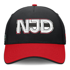 New Jersey Devils Fanatics Authentic Pro Rink Team Code Flex Hat - Black/Red Jerseys