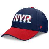 New York Rangers Fanatics Authentic Pro Rink Team Code Flex Hat - Navy/Red Hats