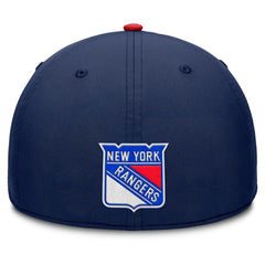 New York Rangers Fanatics Authentic Pro Rink Team Code Flex Hat - Navy/Red Hats