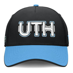 Utah Mammoth Fanatics Authentic Pro Rink Team Code Flex Hat - Black/Light Blue Hats