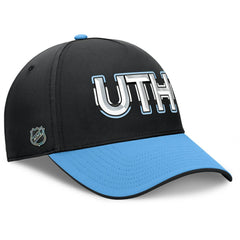Utah Mammoth Fanatics Authentic Pro Rink Team Code Flex Hat - Black/Light Blue Hats