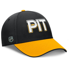 Pittsburgh Penguins Fanatics Authentic Pro Rink Team Code Flex Hat - Black/Gold Hats