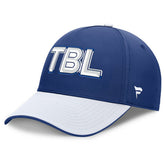 Tampa Bay Lightning Fanatics Authentic Pro Rink Team Code Flex Hat - Blue/White Hats