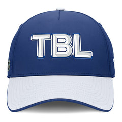 Tampa Bay Lightning Fanatics Authentic Pro Rink Team Code Flex Hat - Blue/White Hats