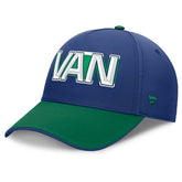 Vancouver Canucks Fanatics Authentic Pro Rink Team Code Flex Hat - Blue/Green Hats