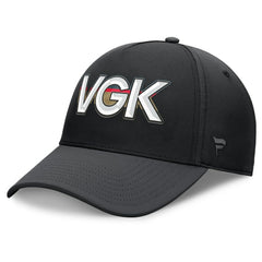 Vegas Golden Knights Fanatics Authentic Pro Rink Team Code Flex Hat - Black/Charcoal Hats