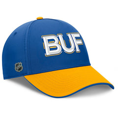 Buffalo Sabres Fanatics Authentic Pro Rink Team Code Flex Hat - Royal/Gold Hats