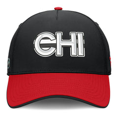 Chicago Blackhawks Fanatics Authentic Pro Rink Team Code Flex Hat - Black/Red Hats