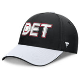 Detroit Red Wings Fanatics Authentic Pro Rink Team Code Flex Hat - Black/White Hats