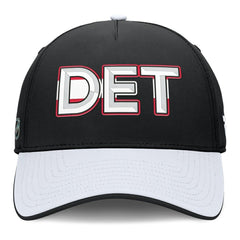 Detroit Red Wings Fanatics Authentic Pro Rink Team Code Flex Hat - Black/White Hats
