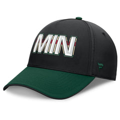 Minnesota Wild Fanatics Authentic Pro Rink Team Code Flex Hat - Black/Green Hats