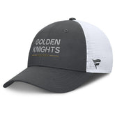 Vegas Golden Knights Fanatics Authentic Pro Rink Lockup Adjustable Trucker Hat - Gray/White Hats