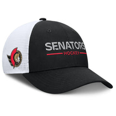Ottawa Senators Fanatics Authentic Pro Rink Lockup Adjustable Trucker Hat - Black/White Hats