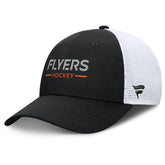 Philadelphia Flyers Fanatics Authentic Pro Rink Lockup Adjustable Trucker Hat - Black/White Hats