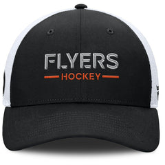 Philadelphia Flyers Fanatics Authentic Pro Rink Lockup Adjustable Trucker Hat - Black/White Hats