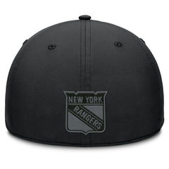 New York Rangers Fanatics Authentic Pro Road Team Code Flex Hat - Black Hats