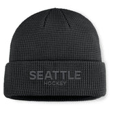 Seattle Kraken Fanatics Authentic Pro Road Cuffed Knit Hat - Black Hats