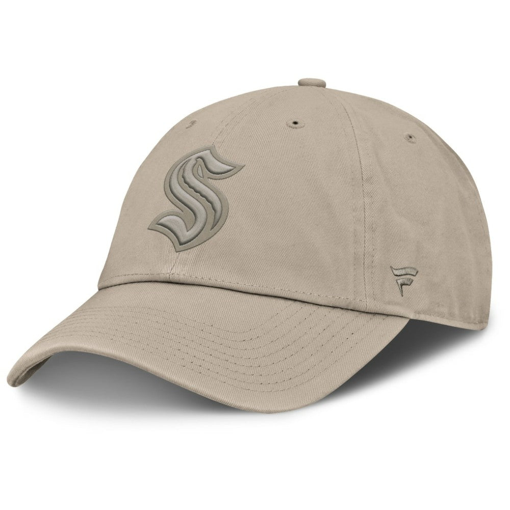 Seattle Kraken Fanatics Authentic Pro Road Adjustable Hat - Tan Hats