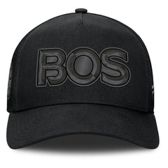 Boston Bruins Fanatics Authentic Pro Road Team Code Trucker Adjustable Hat - Black Hats
