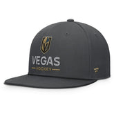 Vegas Golden Knights Fanatics Authentic Pro Rink Lockup Snapback Hat - Charcoal Hats
